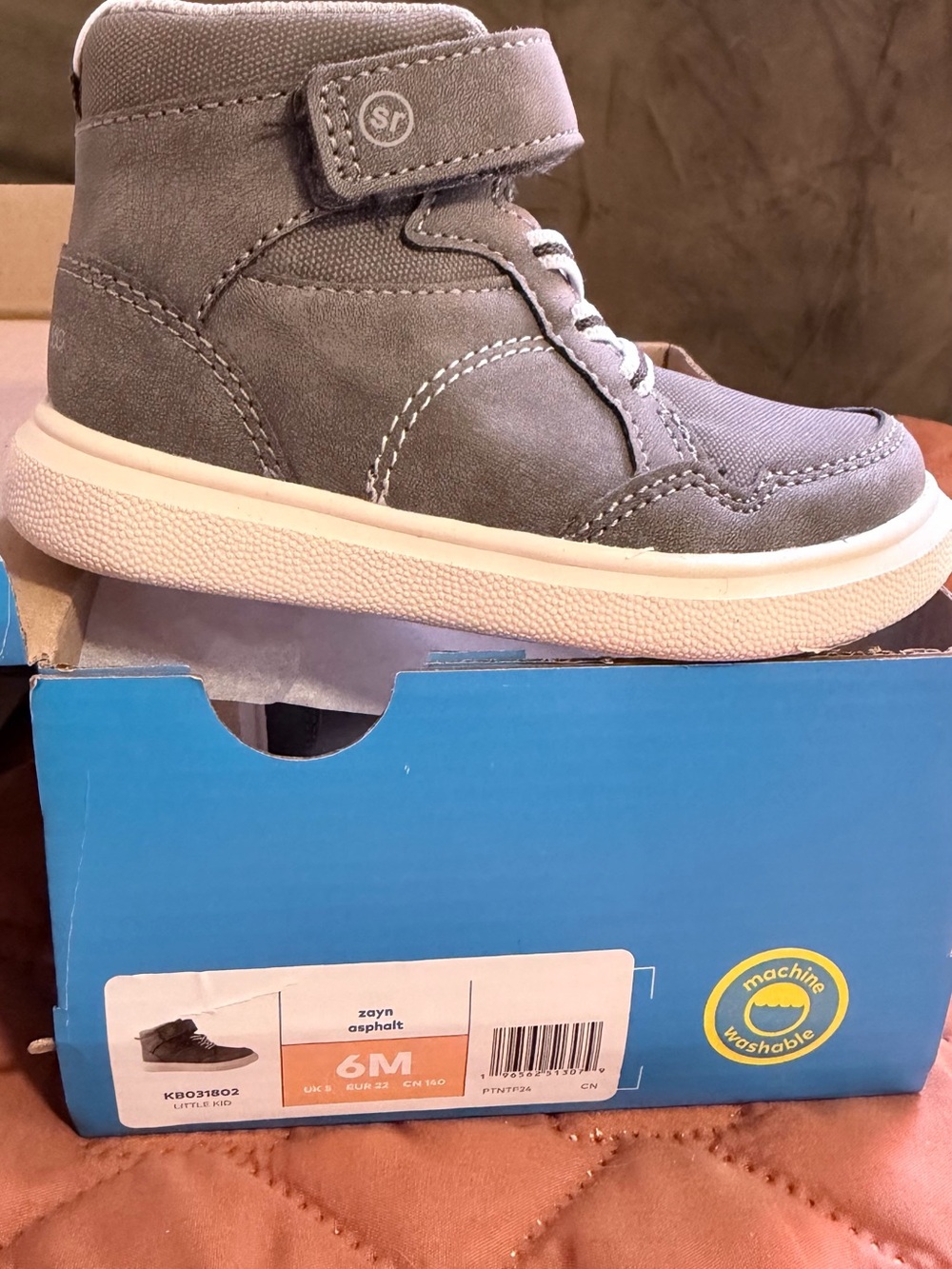Stride Rite Toddler High-Top Sneaker - Zayn Asphalt